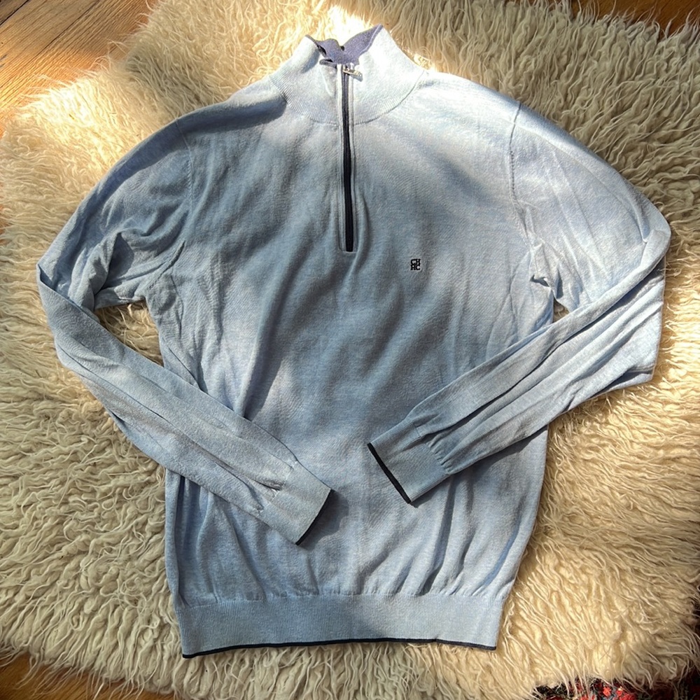 Men’s Carolina Herrera 100% Cotton Quarter Zip Sweater